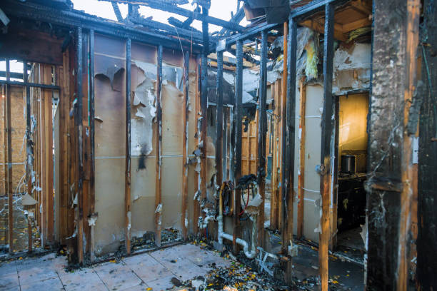 Professional Emergency Fire Damage Restoration technician working in Bel Air, MD